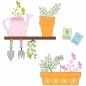 Preview: Sizzix - Stempelset "Greenhouse Finds" Clear Stamps Design by Catherine Pooler