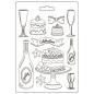 Preview: Stamperia - Gießform A5 "Flut And Cakes" Soft Mould 