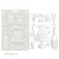 Preview: Stamperia - Gießform A5 "Flut And Cakes" Soft Mould 