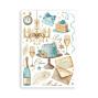 Preview: Stamperia - Washi Papier "Masquerade" Washi Pad 14,8x21cm - 8 Bogen