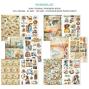 Preview: Ciao Bella - Designpapier & Stanzteile "Wanderlust" Junk Journal Ephemera Book A4 - 32 Bogen
