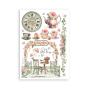 Preview: Stamperia - Washi Papier "House of Roses" Washi Pad 14,8x21cm - 8 Bogen