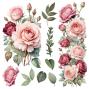 Preview: Papers For you - Transfer Aufkleber "Rosé" Decor Transfers 12x12 Inch