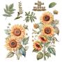 Preview: Papers For you - Transfer Aufkleber "Sunflowers" Decor Transfers 12x12 Inch
