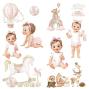 Preview: Papers For you - Transfer Aufkleber "Sweet Baby Girl" Decor Transfers 12x12 Inch