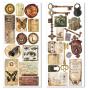 Preview: Ciao Bella - Aufkleber "Cabinet of Curiosities" Transparent Adhesive Sheets 4,72x10,23 Inch - 5 Bogen