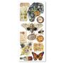 Preview: Ciao Bella - Aufkleber "Cabinet of Curiosities" Transparent Adhesive Sheets 4,72x10,23 Inch - 5 Bogen