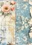 Preview: Ciao Bella - Seidenpapier - Decopatch Papier "French Blue" Tissue Paper A4 - 6 Bogen