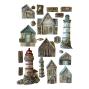 Preview: Stamperia - Gießform A5 "Houses and Lighthouse" Soft Mould 