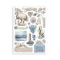 Preview: Stamperia - Washi Papier "Silent Sea" Washi Pad 14,8x21cm - 8 Bogen