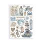 Preview: Stamperia - Washi Papier "Silent Sea" Washi Pad 14,8x21cm - 8 Bogen