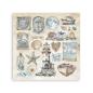 Preview: Stamperia - Aufkleber "Silent Sea" Sticker 16,5x16,5cm - 4 Bogen