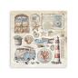 Preview: Stamperia - Aufkleber "Silent Sea" Sticker 16,5x16,5cm - 4 Bogen