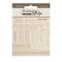 Preview: Stamperia - Holzteile "Silent Sea Village Kit" MDF Crafty Shapes Blanks & Decorative Chips