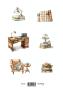 Preview: Reprint - Stanzteile "The Bookshop" Cutouts A4 - 8 Bogen