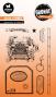 Preview: Studio Light - Stempelset "Typewriter & Labels" Clear Stamps Grunge Collection