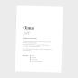 Preview: Definitionsposter "Oma 1" | Geschenkidee | Personalisiert  | individuelles Bild | Wörterbuch