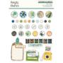 Preview: Simple Stories - Decorative Brads "Happy Travels" 