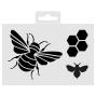 Preview: Aladine - Schablone 10x15cm "Bee" Stencil