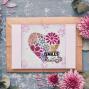 Preview: Aladine - Schablone 10x15cm "Heart Of Flowers" Stencil