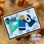 Preview: Carlijn Design - Schablone 15,5x15,5cm "School" Stencil