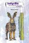 Preview: IndigoBlu - Gummistempel Set "Winter Hare" A6 Rubber Stamp