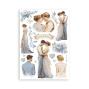 Preview: Stamperia - Washi Papier "Timeless" Washi Pad 14,8x21cm - 8 Bogen