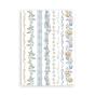 Preview: Stamperia - Washi Papier "Timeless" Washi Pad 14,8x21cm - 8 Bogen