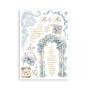 Preview: Stamperia - Washi Papier "Timeless" Washi Pad 14,8x21cm - 8 Bogen