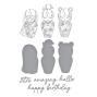 Preview: Spellbinders - Buchdrucktechnik "Kokeshi Dolls" BetterPress Plate & Dies