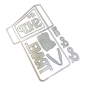 Preview: Elizabeth Craft Designs - Stanzschalone "Slanting Library Pocket With Bag" Dies