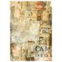 Preview: Ciao Bella - Decopatch Papier "Journey Ahead" Mixed Media Rice Paper A4 - 4 Bogen