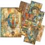 Preview: Ciao Bella - Seiden - und Transparentpapier "Past Time" Craftmix Mixed Paper Pack A5
