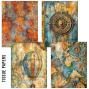Preview: Ciao Bella - Seiden - und Transparentpapier "Past Time" Craftmix Mixed Paper Pack A5