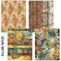 Preview: Ciao Bella - Seiden - und Transparentpapier "Past Time" Craftmix Mixed Paper Pack A5