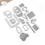 Preview: Elizabeth Craft Designs - Stanzschalone "Football/ Baseball Accessories" Dies