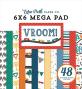 Preview: Echo Park - Designpapier "Vroom!" Cardmakers Mega Pad 6x6 Inch - 48 Bogen