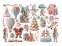 Preview: Stamperia - Stanzteile "Candy Christmas" Die Cuts Ephemera