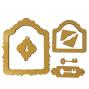 Preview: Stamperia - Holzteile "Frame and Key" MDF Crafty Shapes Blanks