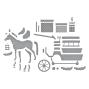 Preview: Spellbinders - Stanzschablone "Christmas Horse-Drawn Wagon" Dies