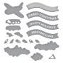Preview: Spellbinders - Stanzschablone "Gingerbread Plane & Banners" Dies