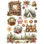 Preview: Ciao Bella - Decopatch Papier "Hot Cocoa & Holly" Rice Paper A5 - 8 Bogen
