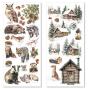 Preview: Ciao Bella - Aufkleber "Forest Tales" Transparent Adhesive Sheets 4,72x10,23 Inch - 5 Bogen