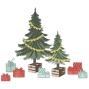 Preview: Sizzix - Stanzschablone & Stempelset "Trees and Trinkets" Framelits Craft Dies & Clear Stamps by 49 and Market