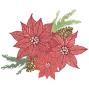 Preview: Sizzix - Stanzschablone & Stempelset "Poinsettia Trio" Framelits Craft Dies & Clear Stamps by 49 and Market