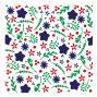 Preview: Vaessen Creative - Schablone 15x15cm "Blumen & Sterne" Stencil