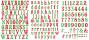 Preview: Arden Creative Studio - Aufkleber "Vintage Christmas" Alphabet Stickers