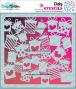Preview: Carlijn Design - Schablone 15,5x15,5cm "Kerst Patronen" Stencil