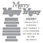 Preview: Spellbinders - Stempelset & Stanzschablone "Merry Sentiments" Clear Stamps & Dies