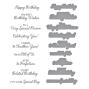 Preview: Spellbinders - Buchdrucktechnik "Birthday Wishes Sentiments" BetterPress Plate & Dies